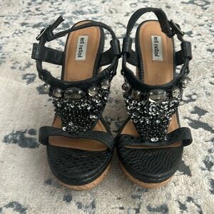 Black Sparkle Wedges